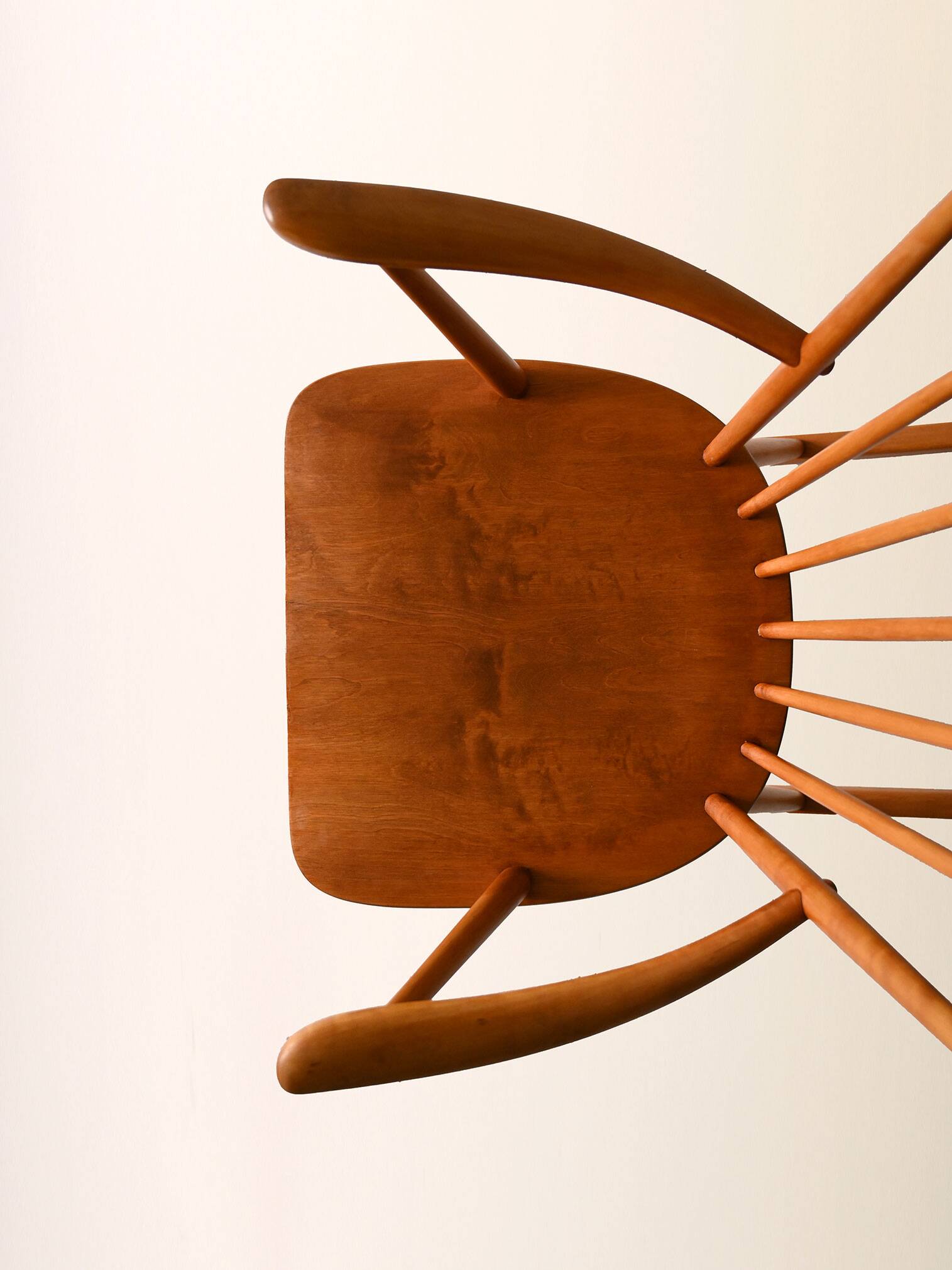 Scandinavian rocking chair 1950s/60s in beech and teak