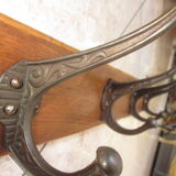 Bistro coat rack has 6 cast iron pads