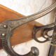 Bistro coat rack has 6 cast iron pads