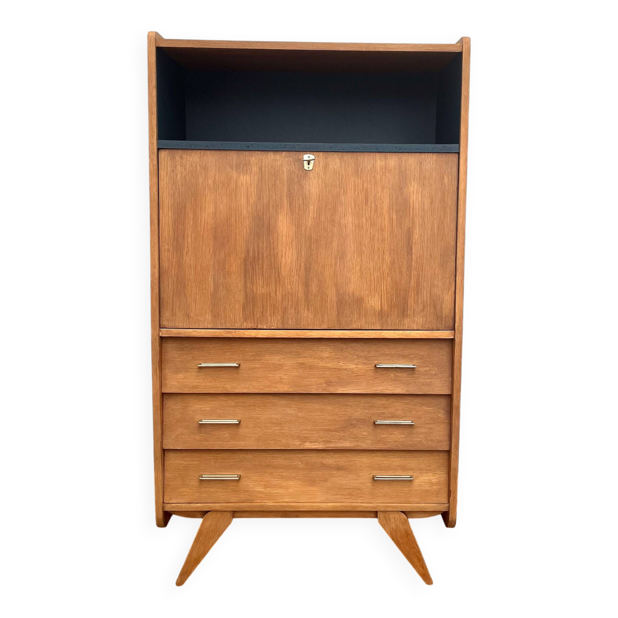 Vintage secretary desk with compass legs
