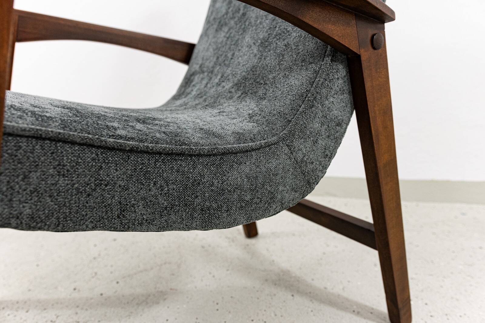 Mid-Century Grey Armchair, 1960's, Poland