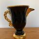 Ceramic jug Marius Giuge — black and gold decoration — Vallauris — 1950s