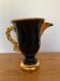Ceramic jug Marius Giuge — black and gold decoration — Vallauris — 1950s