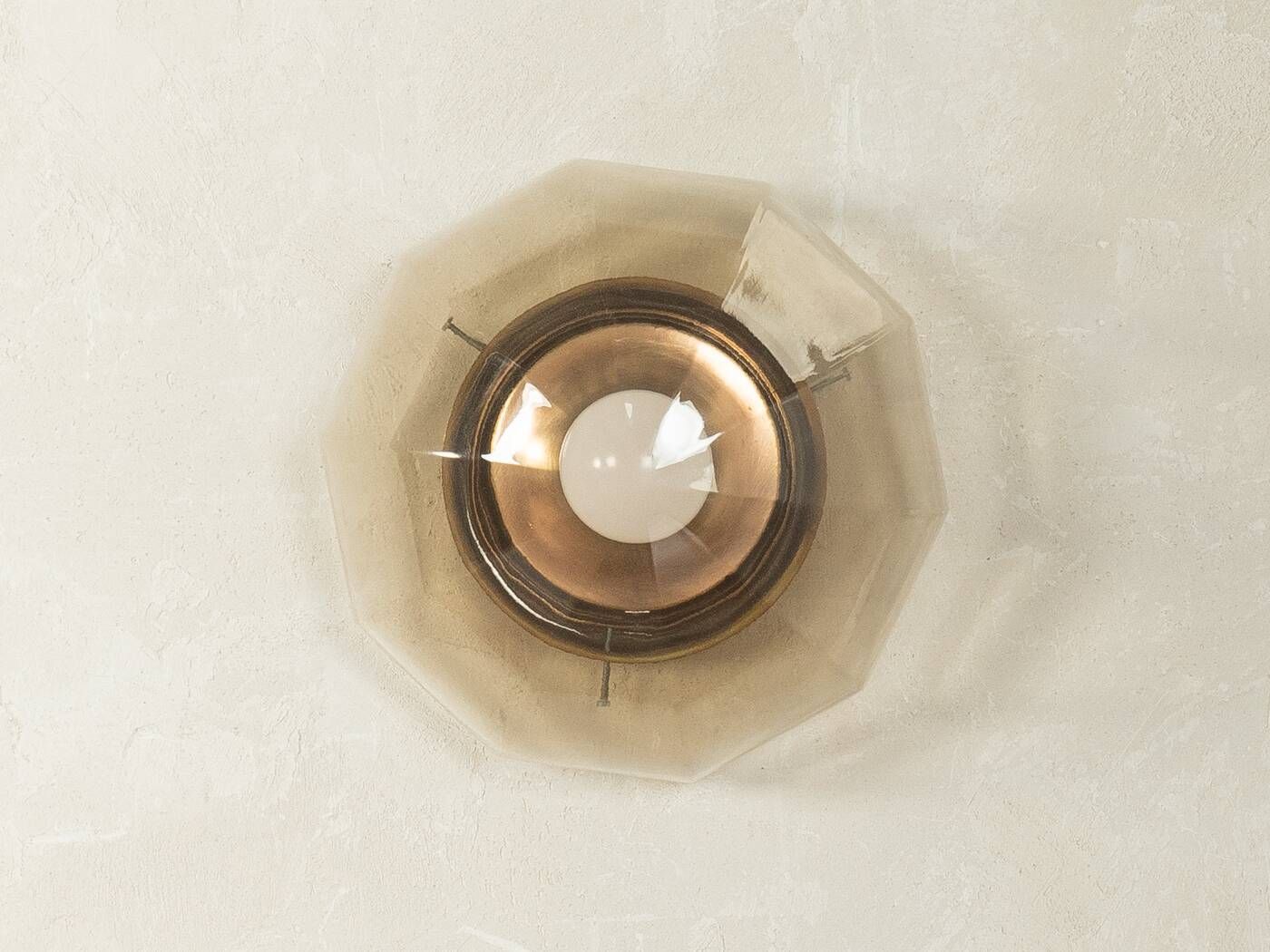 Elegant wall/ceiling lamp from the 1970s