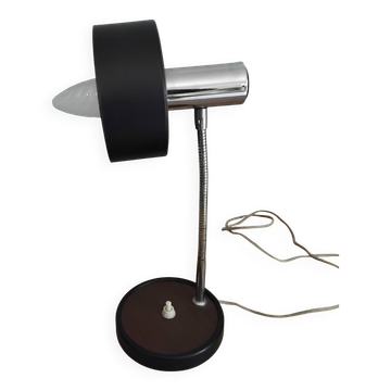 Lampe articulée en métal noir, Italie 1950