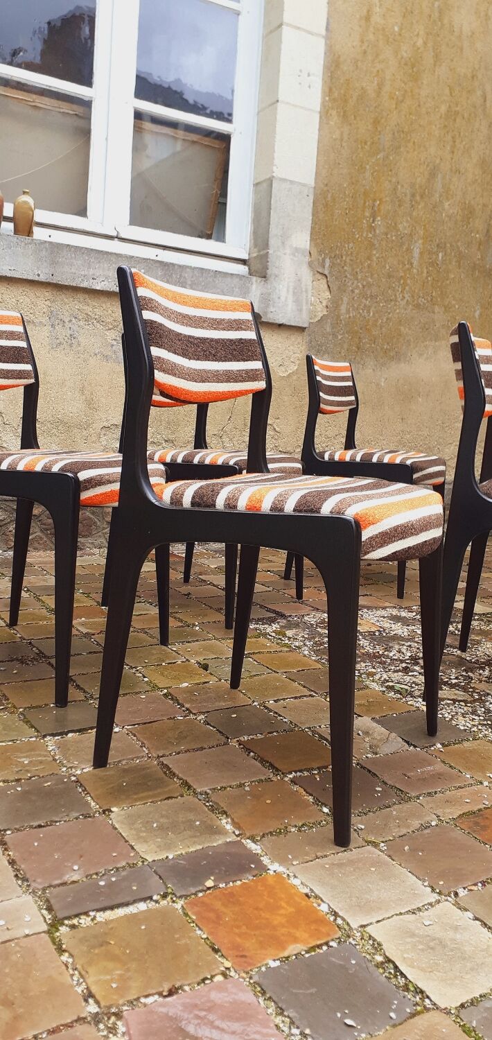 6 vintage Scandinavian chairs year 70