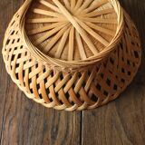 Vintage openwork round basket