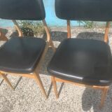 Vintage chair skaï black