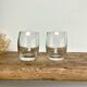 5 petits verres striés vintage
