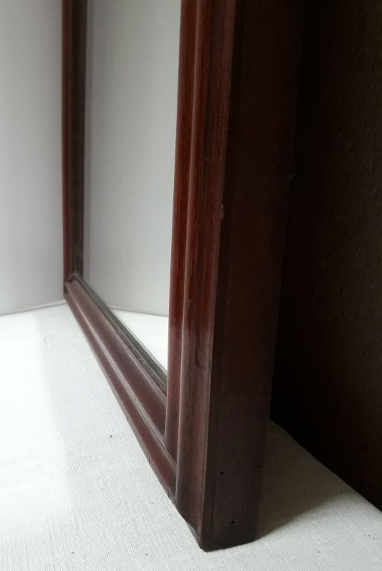 Louis Philippe mirror, mahogany, gendarme hat