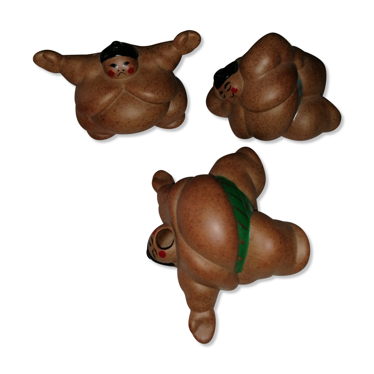 Set of 3 ceramic sumos