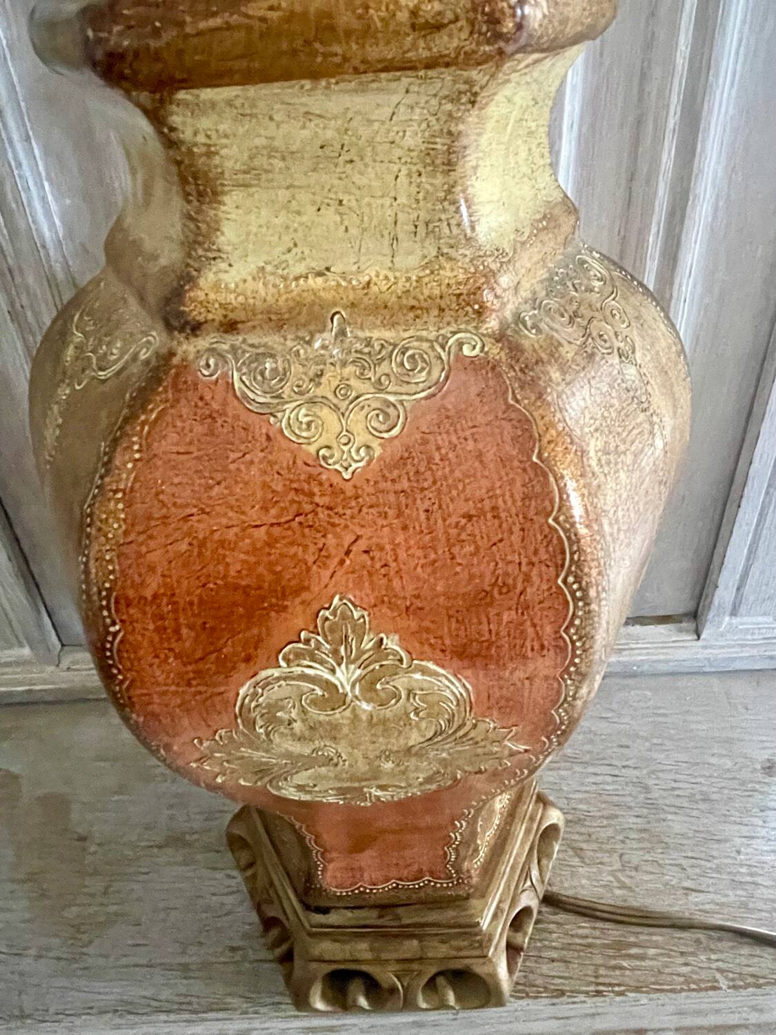 Lampe en céramique décor vénitien