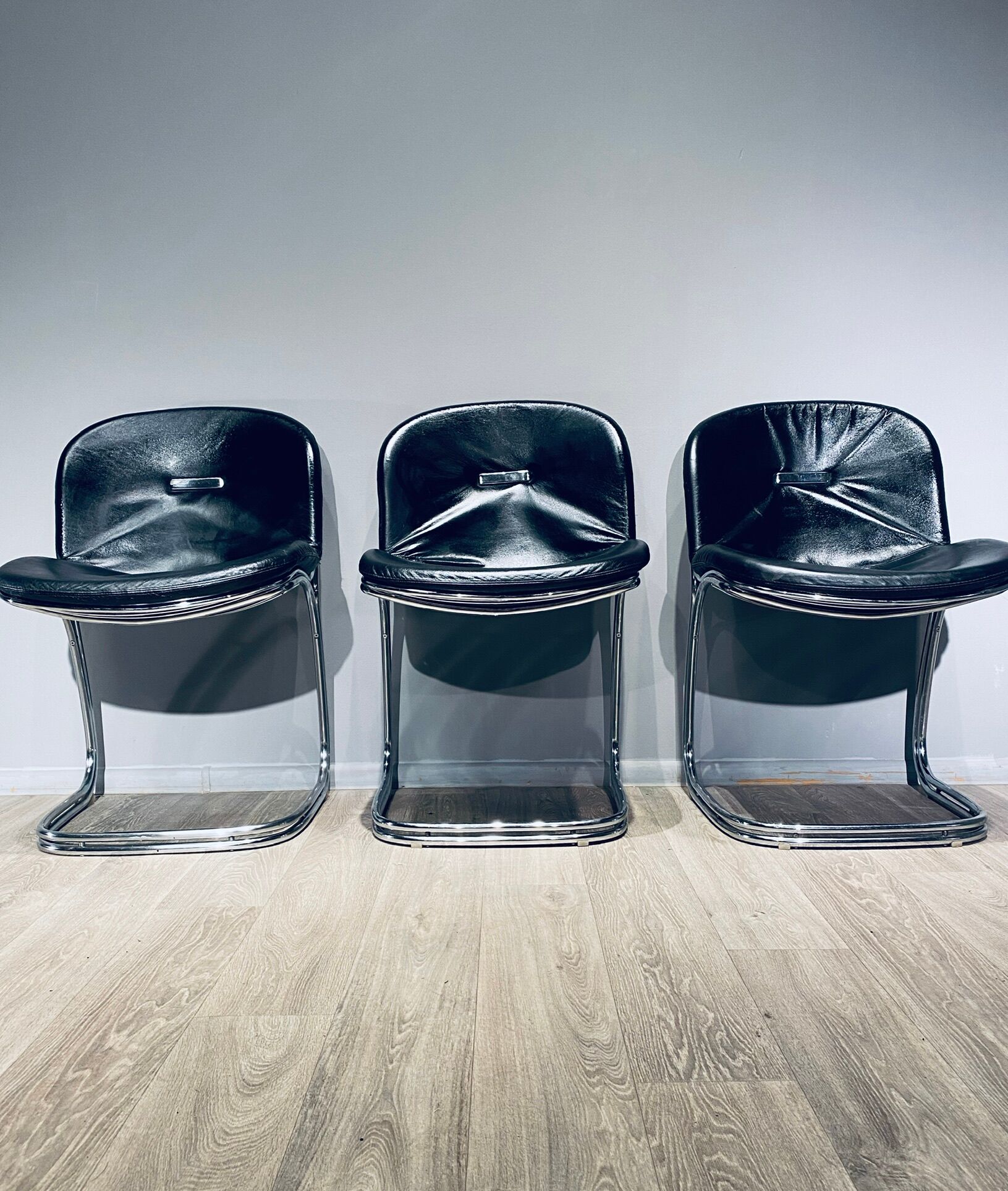 Chair Sabrina Chrome Curie Italy Vintage 1970'