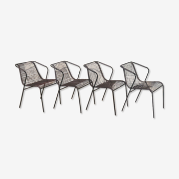 Lot de 4 fauteuils scoubidou