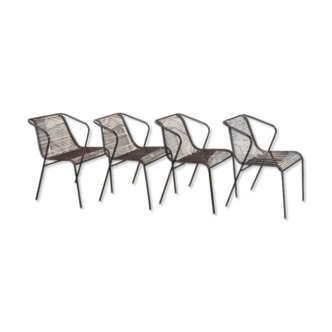 Lot de 4 fauteuils scoubidou