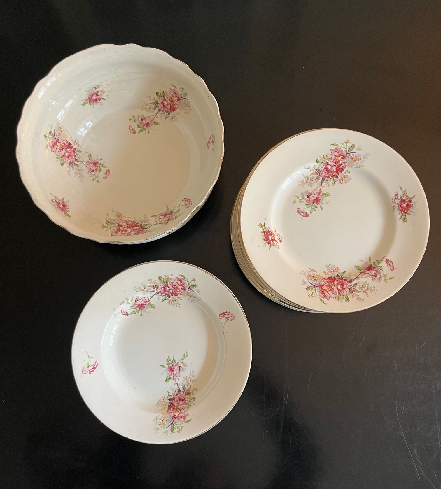 Large service 24 pieces iron earth