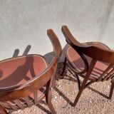Pair of bistro armchairs signed Baumann 1930