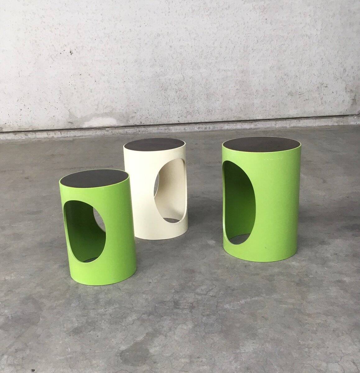 Mid-Century Modern Space Age Design Nesting Table Set by Opal, Germany, 1960s, Set of 3