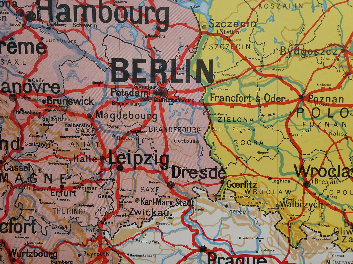 Old school map No.27 of Germany-Poland-Austria - Armand Colin