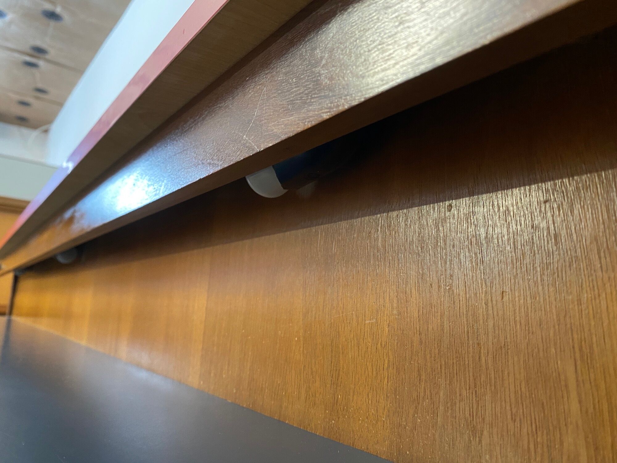 Vintage teak and formica bar with stool