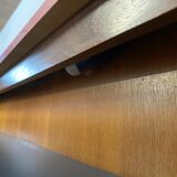 Vintage teak and formica bar with stool