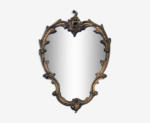 Miroir en laiton doré
