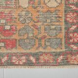 Turkish Light Yellow & Red Vintage Rug, 135x253Cm
