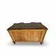 serpentine commode in antique walnut