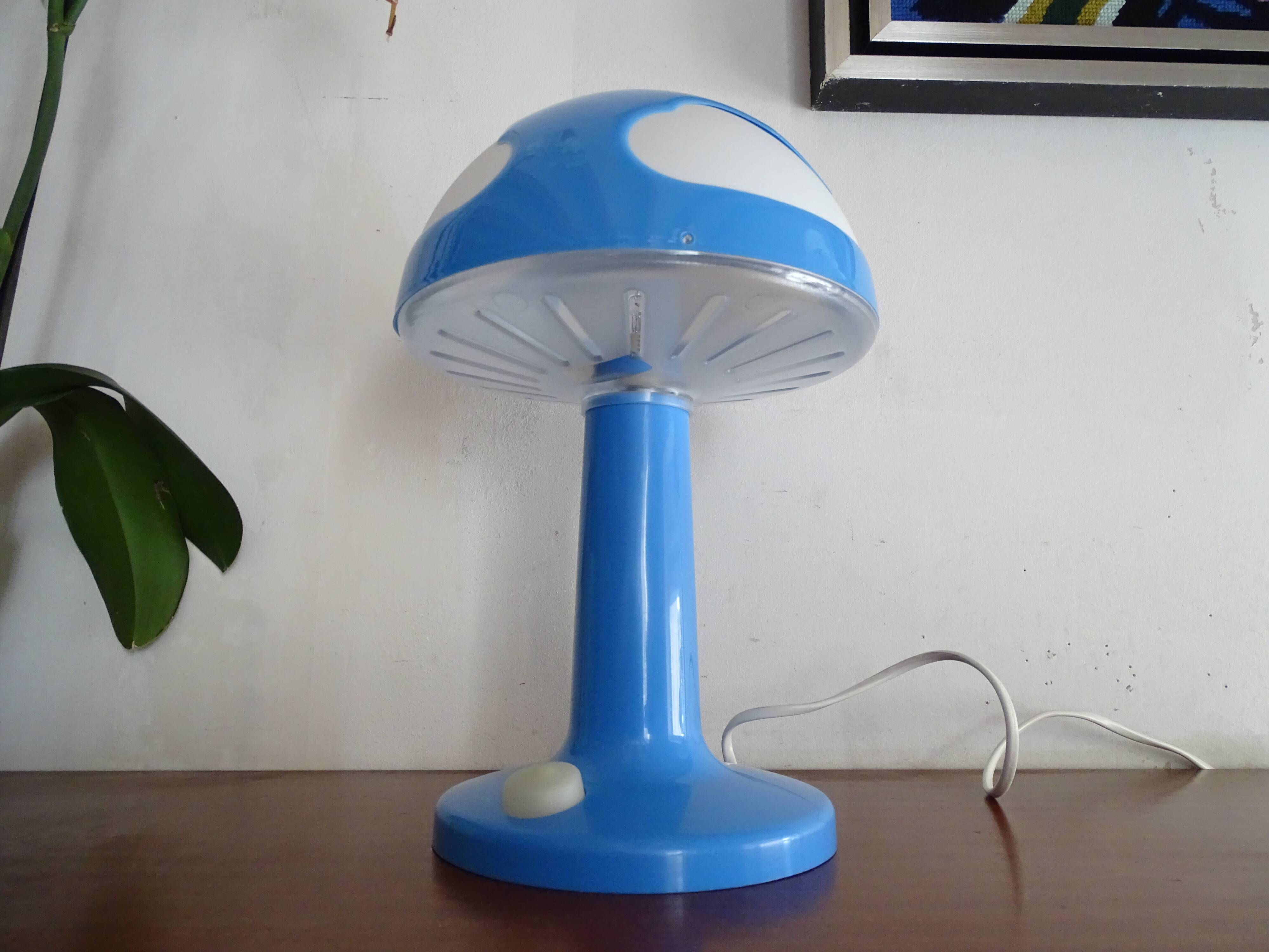 Mushroom lamp cloud IKEA Skojig blue vintage design