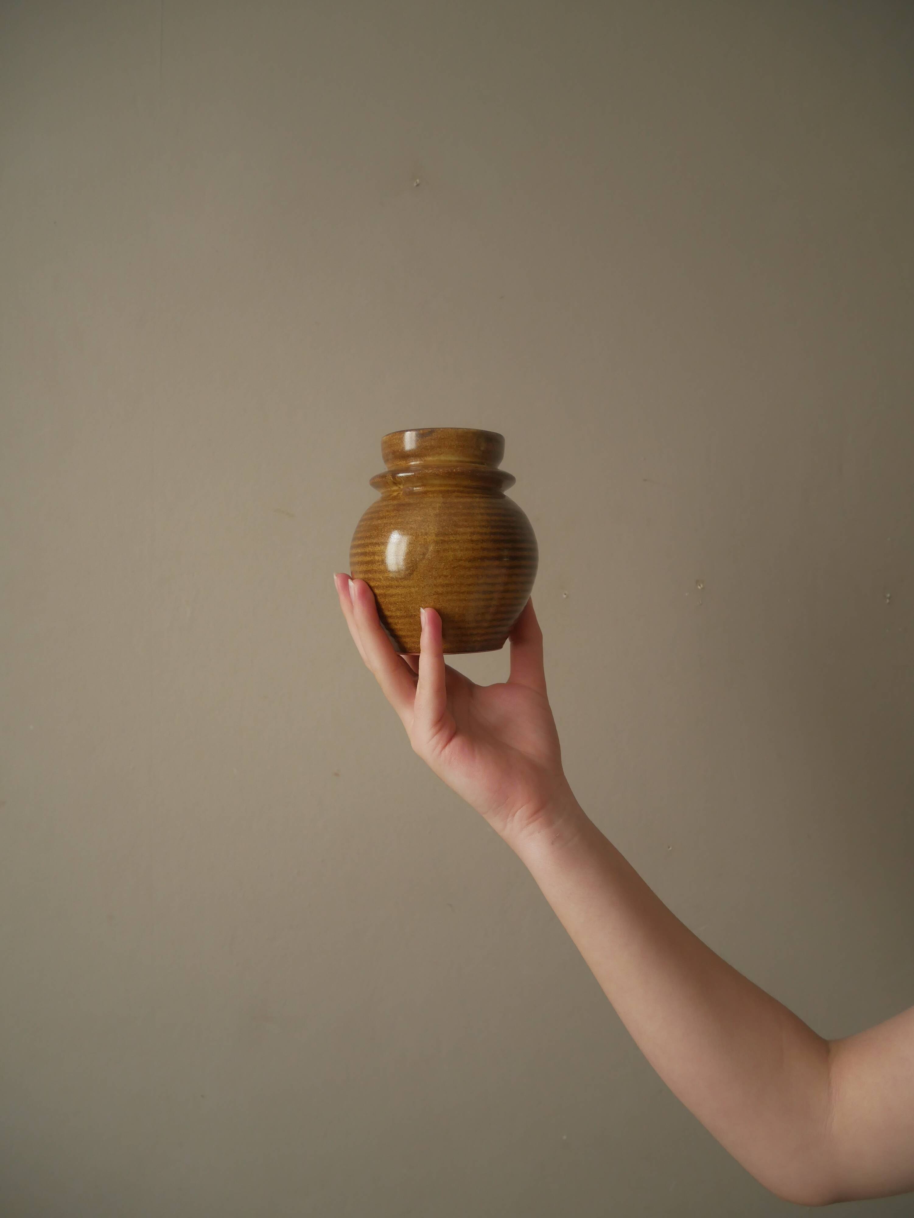 Ceramic vase handmade pottery artisanal production Scandinavian country decoration