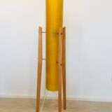 Yellow Space Age Rocket Lamp, 1970s