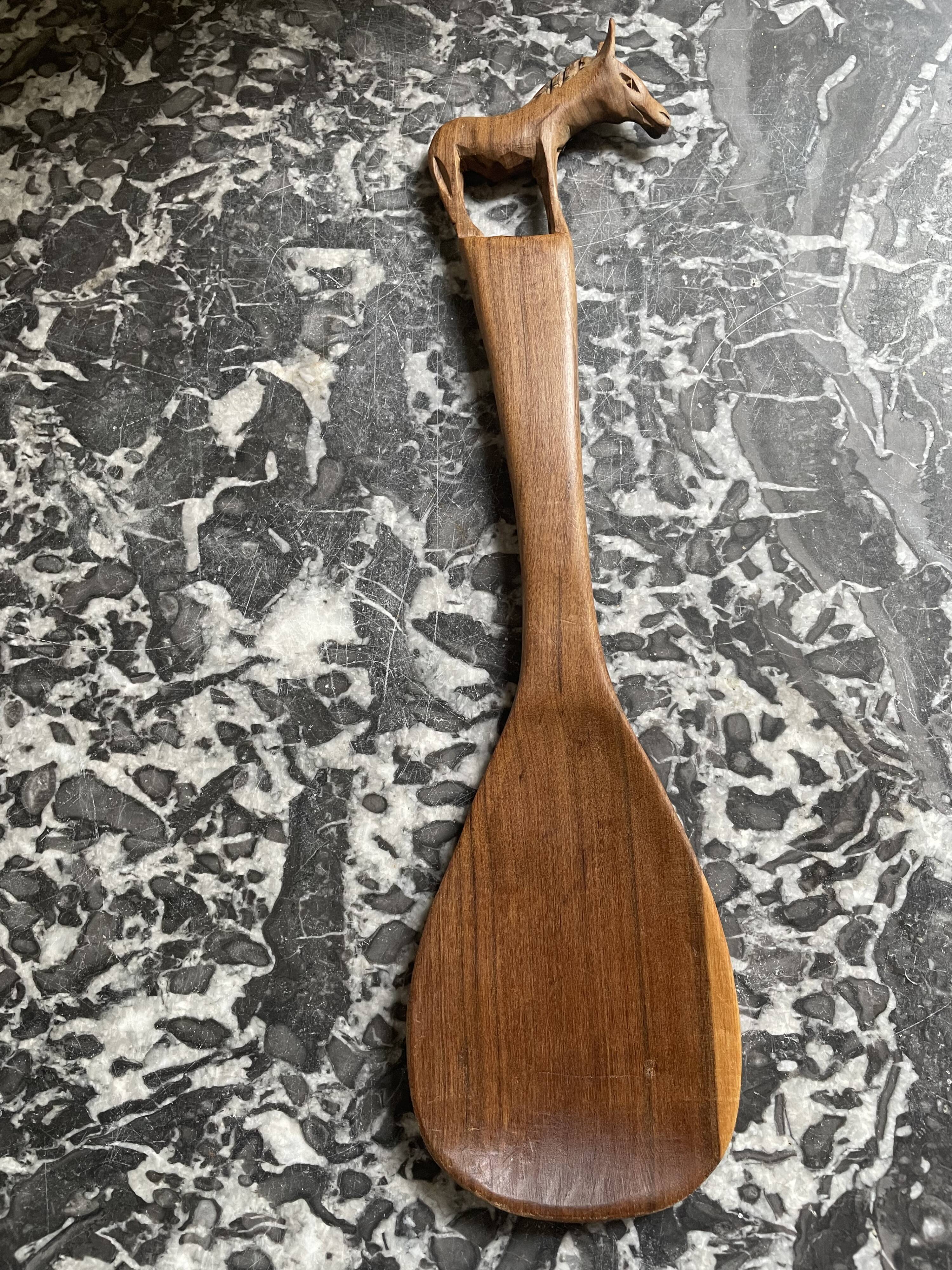 African spoon carved 80'S