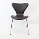 Seven chair, model 3107, designed by arne jacobsen and manufactured by fritz hansen.