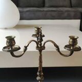 Pair of 3-arm curved chandeliers. Baroque/Rocaille style.