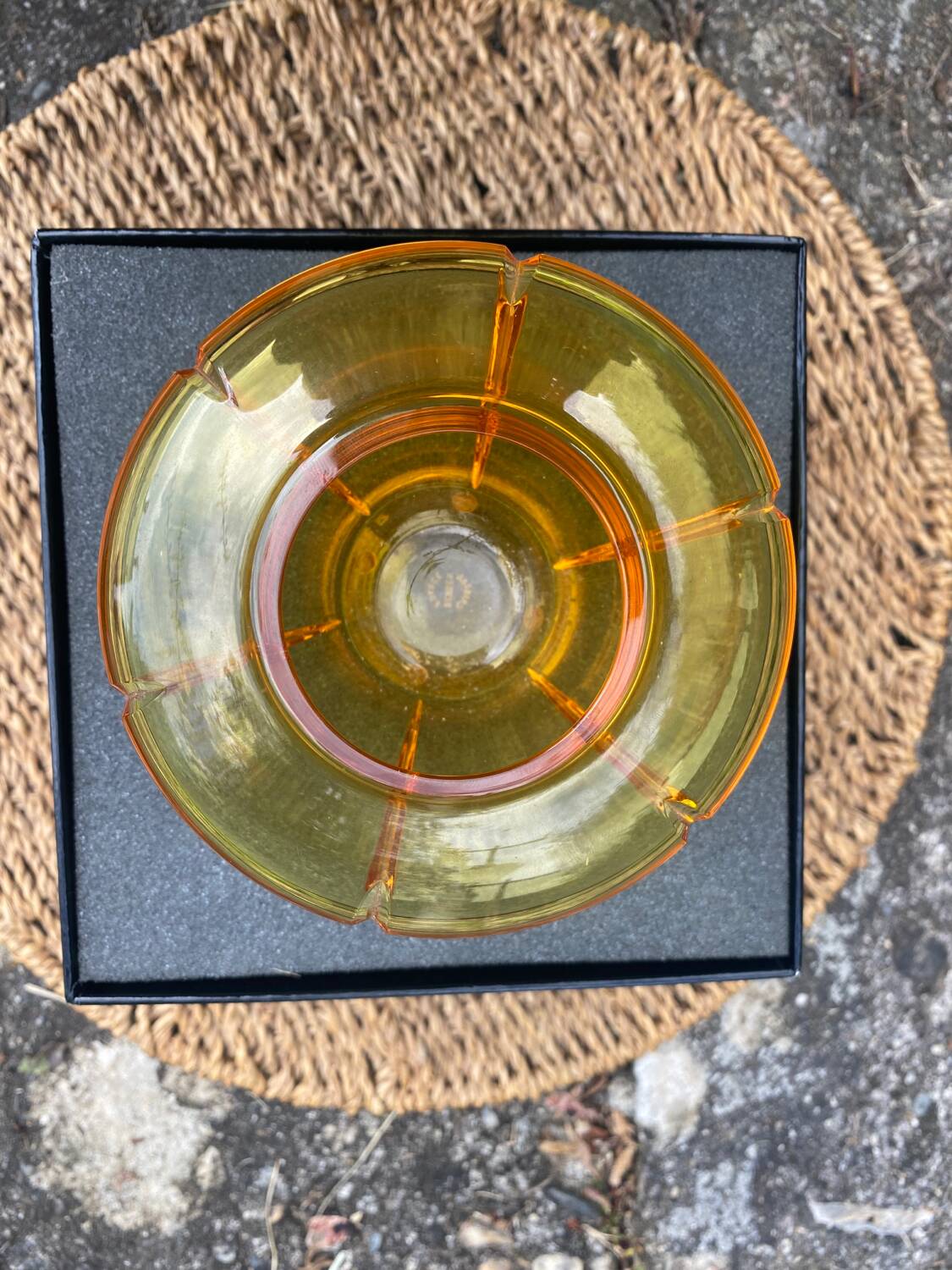 Signed Sevres crystal vase