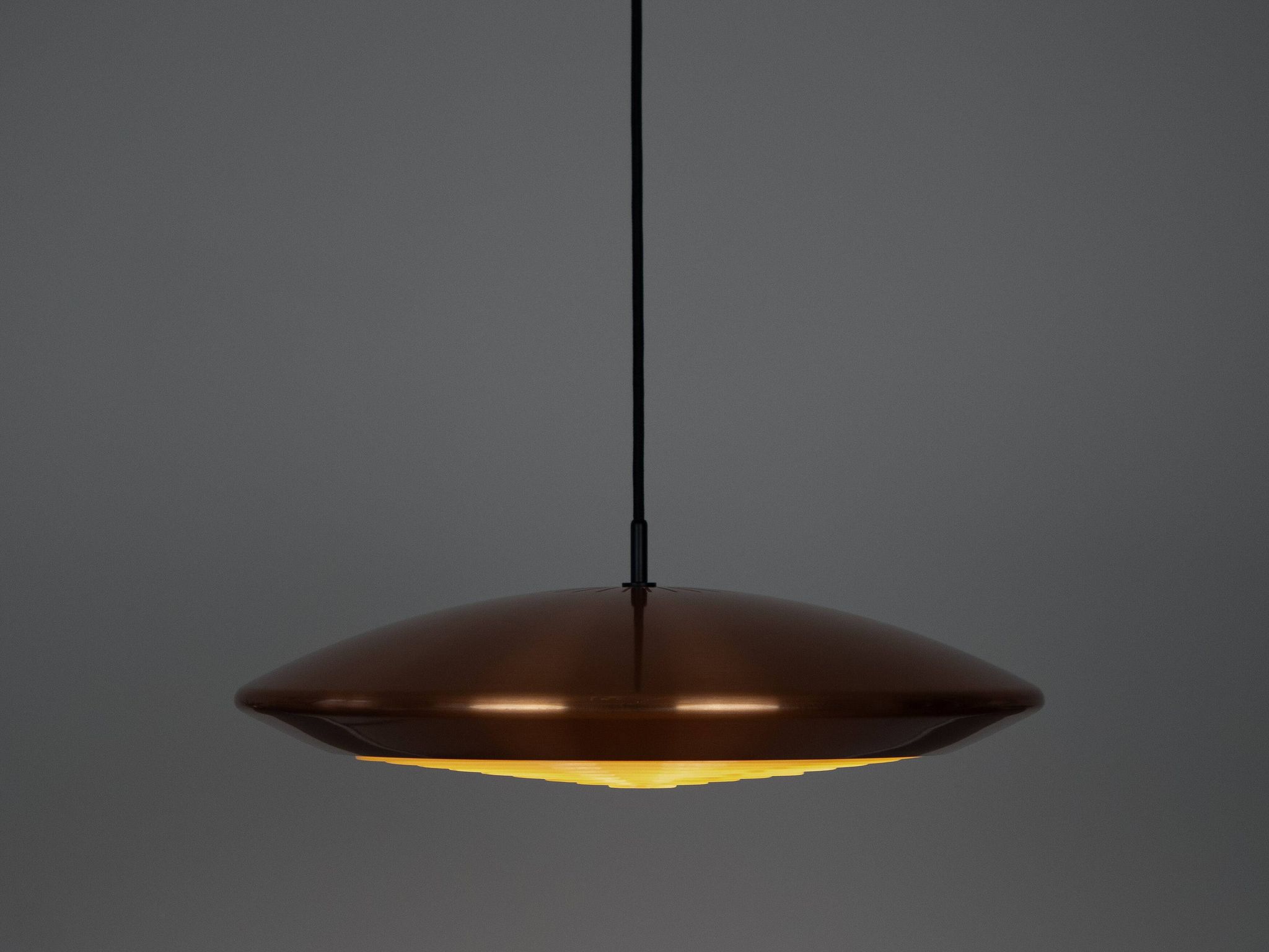 Vintage Danish pendant lamp Diskos by Jo Hammerborg, Fog and Morup, 1965