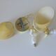 Vintage pendant light Art Deco redesign mustard yellow glass hanging lamp