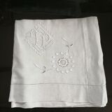 Linen pillowcase embroidered and monogrammed