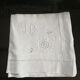Linen tablecloth embroidered and monogrammed