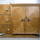 Art Deco two-body buffet in blonde oak - 1930s