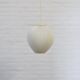 White plastic pendant lamp Pearl Shade by Lars Schiøler 1960