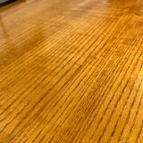 Large round vintage ash coffee table by Alvar Aalto, model "H-Legs"