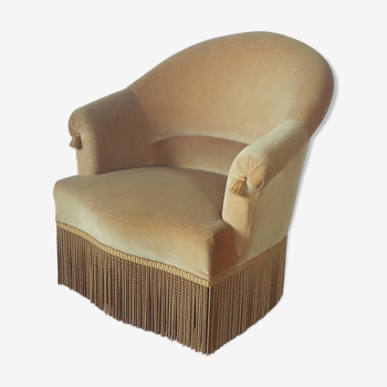 Fauteuil crapaud velours