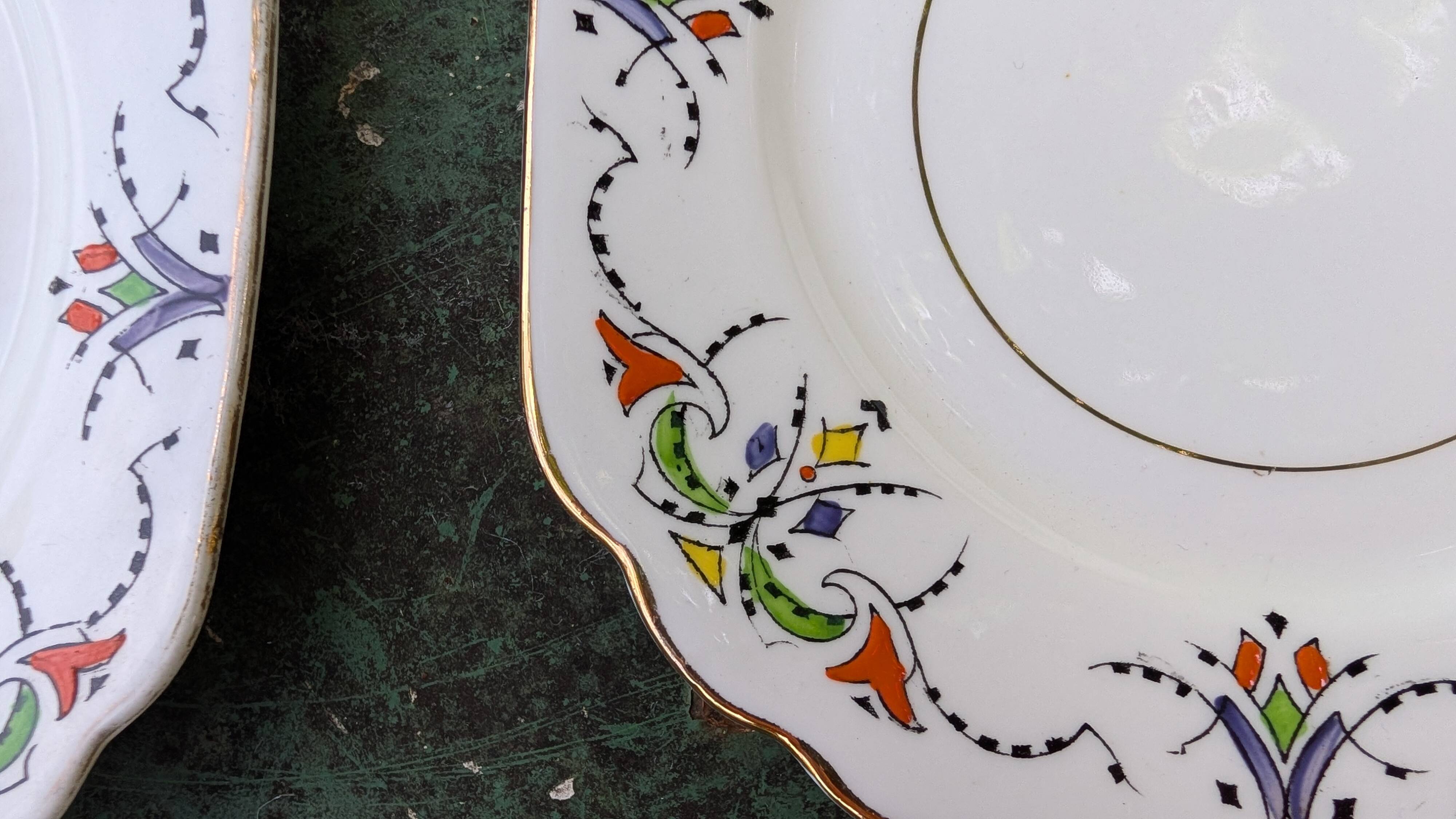 Art Deco English plates Gladstone