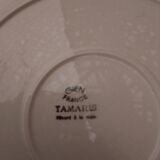 Plat rond en faïence de Gien modèle Tamaris diam 28,5 cm