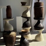 Pawn Brown - Stool, side table in the shape of a brown pawn.