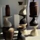 Pawn Brown - Stool, side table in the shape of a brown pawn.