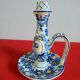 Ceramic candle holder Titano Italy blue and yellow flower patterns