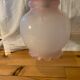 Vintage pink opaline pendant light