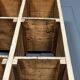 Large old industrial wooden workshop pigeonhole cabinet